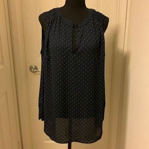 LOFT Plus Navy Star Top - Size 16